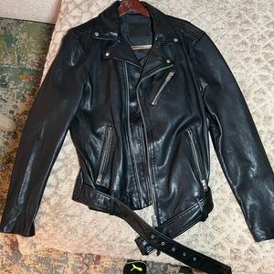 AllSaints Large Mens leather jacket